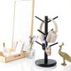 Mug Holder Tree MyLifeUNIT 360° Rotating Wooden Black 6‑Hook-4