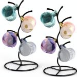 2 Pack Mug Holder, Metal Coffee Mug Holders Tree, Decorative Mug Rack, Mug Cup Tree for Kitchen Decor Organizer, Black-0