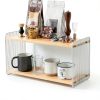 Matcha Whisk Set Organizer by MADHOLLY 2‑Tier Pine Wood Station-3