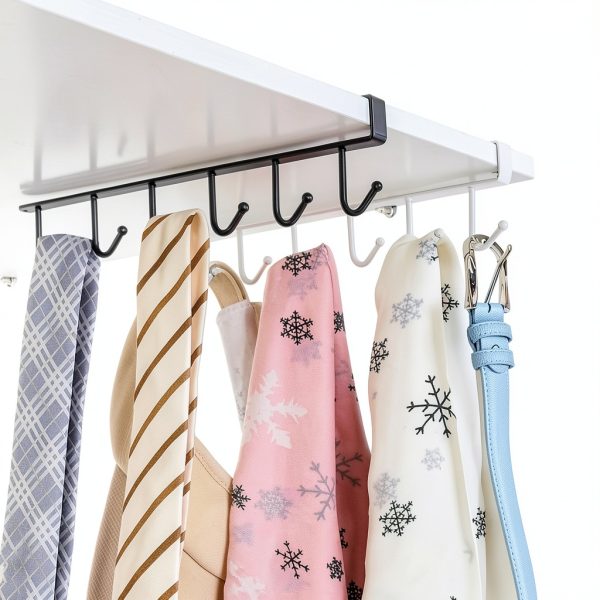 Mug Hooks Under Cabinet – Nail‑Free Hanging Rack for Cups and Utensils-4