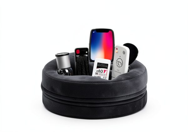 Couch Cup Holder Pillow by G GOOD GAIN – Gray Anti‑Slip Tray 8.5×3.25-6