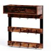 Coffee Mug Holder YINMIT Wall Mounted 12 Hook Organizer with Top Shelf-5