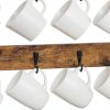 Coffee Mug Holder YINMIT Wall Mounted 12 Hook Organizer with Top Shelf-3
