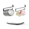 Tumbler Lid Organizer, 2 Pack Coffee Mug Holder for Yeti Tumbler Lid, Space Saving Mug Hanger Rack Holds Up to 12 Lids, Cup Holder Under Cabinet, Water Bottle Lid Holders for Kitchen Storage-3