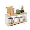 Matcha Whisk Set Organizer by MADHOLLY 2‑Tier Pine Wood Station-5