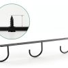 Mug Hooks Under Cabinet 3 Pack by Ahardaim Black Iron Organizer-1