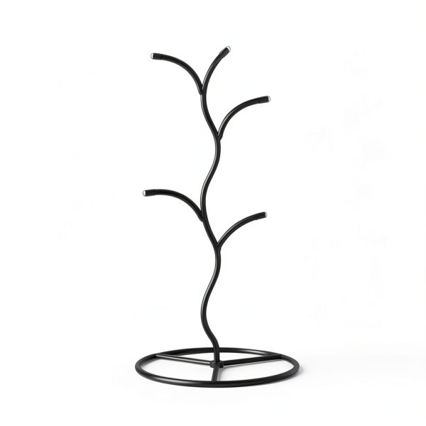 2 Pack Mug Holder, Metal Coffee Mug Holders Tree, Decorative Mug Rack, Mug Cup Tree for Kitchen Decor Organizer, Black-1
