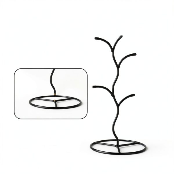 2 Pack Mug Holder, Metal Coffee Mug Holders Tree, Decorative Mug Rack, Mug Cup Tree for Kitchen Decor Organizer, Black-3