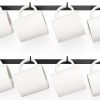 Metal Coffee Mug Rack Wall Mounted Dahey Set of 2 with 8 Hooks Black-0