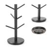 Mug Holder Tree MyLifeUNIT 360° Rotating Wooden Black 6‑Hook-6