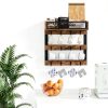 Coffee Mug Holder YINMIT Wall Mounted 12 Hook Organizer with Top Shelf-6