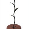 Coffee Mug Holder SASIDO Countertop Mug Tree with Iron Wood Leaf-4