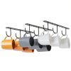 Mug Hooks Under Cabinet 3 Pack by Ahardaim Black Iron Organizer-0