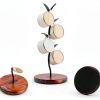 Coffee Mug Holder SASIDO Countertop Mug Tree with Iron Wood Leaf-5