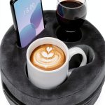 Couch Cup Holder Pillow by G GOOD GAIN – Gray Anti‑Slip Tray 8.5×3.25-0