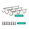 Mug Hooks Under Cabinet 3 Pack by Ahardaim Black Iron Organizer-6