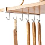 Mug Hooks Under Cabinet – Nail‑Free Hanging Rack for Cups and Utensils-0
