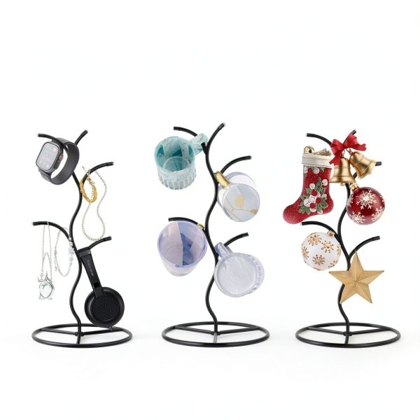 2 Pack Mug Holder, Metal Coffee Mug Holders Tree, Decorative Mug Rack, Mug Cup Tree for Kitchen Decor Organizer, Black-5