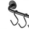 Mug Holder Mkono Wall Mounted Metal Rack with 10 Hooks Set of 2 Black-3