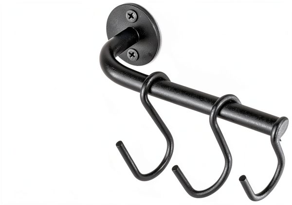 Mug Holder Mkono Wall Mounted Metal Rack with 10 Hooks Set of 2 Black-3