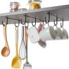 Under Cabinet Mug Hooks DEPAOTLUX 9 Hook Black Iron Rack Dual Install-2