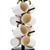 Coffee Mug Tree Rotatable 8-Hook Wooden Holder by Lorbro-1