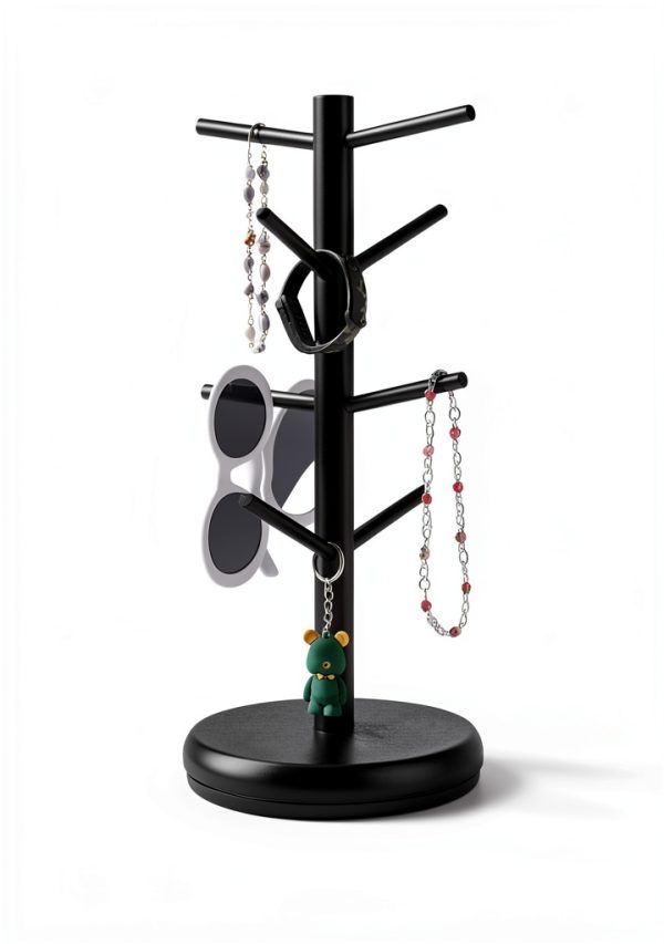 Coffee Mug Tree Rotatable 8-Hook Wooden Holder by Lorbro-7
