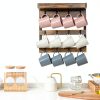 Coffee Mug Rack OROPY Wall Mounted Rustic Wood with 12 Hooks and Shelf-1