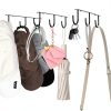 Under Cabinet Mug Hooks DEPAOTLUX 9 Hook Black Iron Rack Dual Install-3