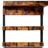 Coffee Mug Rack OROPY Wall Mounted Rustic Wood with 12 Hooks and Shelf-0