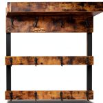 Coffee Mug Rack OROPY Wall Mounted Rustic Wood with 12 Hooks and Shelf-0