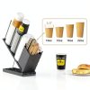 Dunatou Cup and Lid Holder Adjustable 4-Compartment Organizer - Black-2
