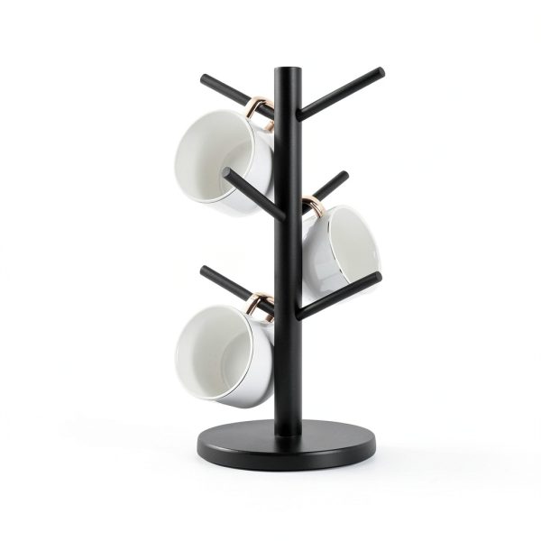Mug Holder Tree Fertoriy Wood Cup Stand with Thick Non‑Slip Base-4