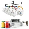 Coffee Mug Hanger xympo Clip On Shelf for Cabinets Steel Pack of 2-4