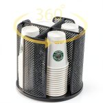 Coffee Cup Dispenser YTROG Rotating Cup & Lid Holder 3-16oz-0