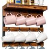 Coffee Mug Rack OROPY Wall Mounted Rustic Wood with 12 Hooks and Shelf-5