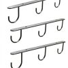 Under Cabinet Mug Hooks DEPAOTLUX 9 Hook Black Iron Rack Dual Install-5