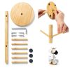 Bamboo Mug Holder, 6 Hooks Coffee Mug Holders Tree, Decorative Mug Racks for Counter, Non-Slip Coffee Mug Cup Tree-3