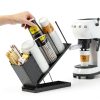 Dunatou Cup and Lid Holder Adjustable 4-Compartment Organizer - Black-4